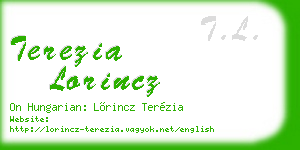 terezia lorincz business card